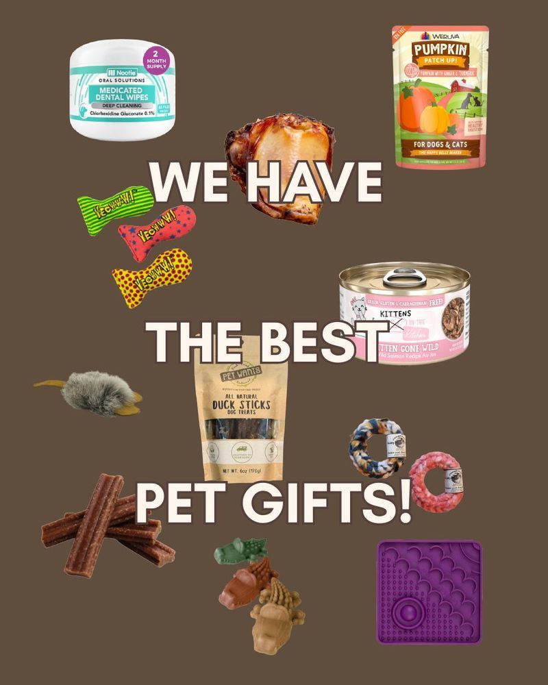 “We have the best pet gifts!” collage
