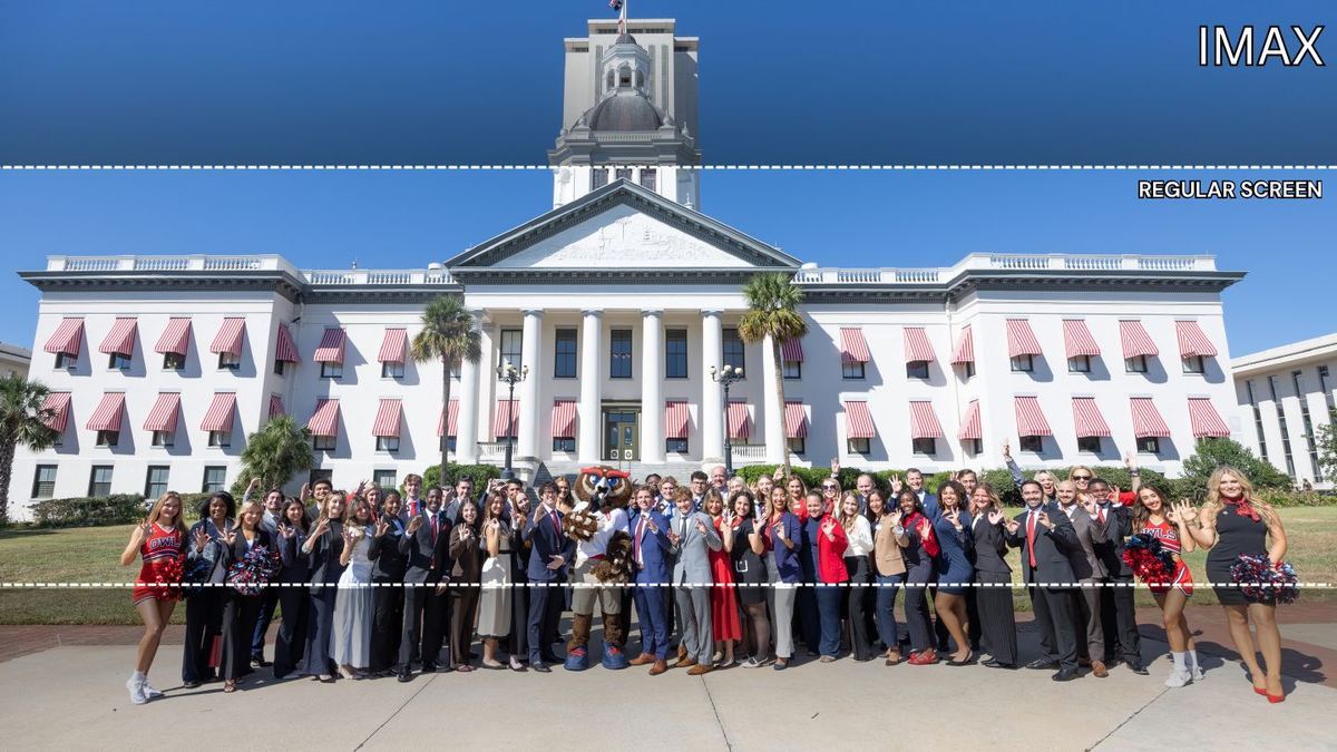 FAU students and Owlsley at the Florida Capitol